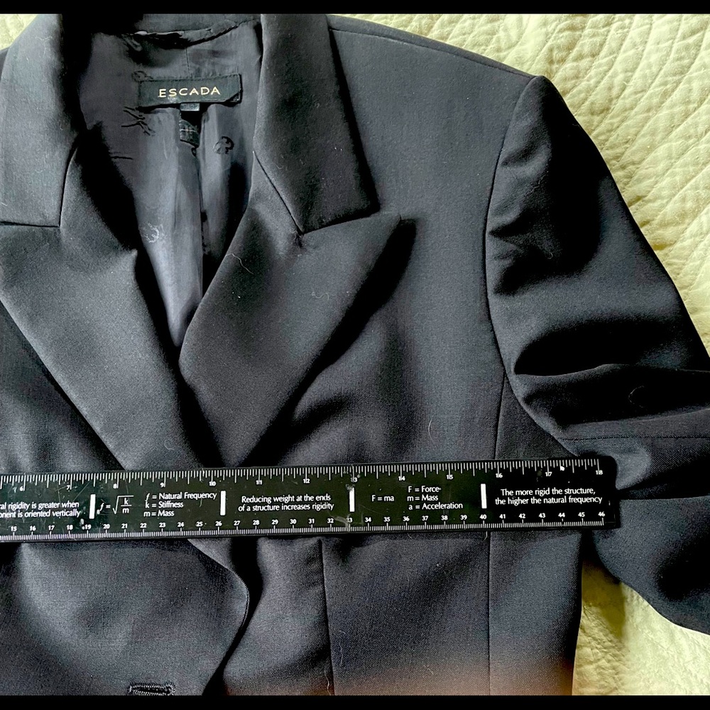 Escada black blazer, sz 12.